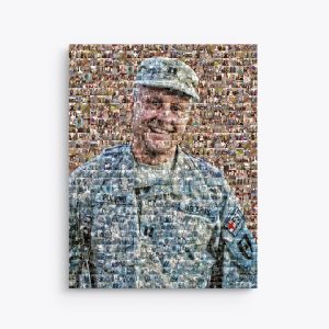 military portrait photo mosaic print