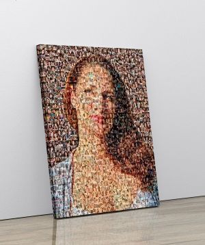 Photo mosaic birthday gift for Wife using 100 pictures of couples children